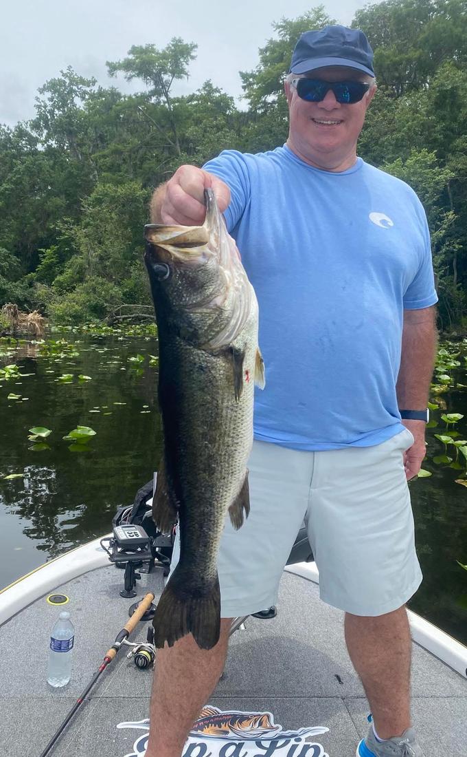 Bass on artificial lure on the St. Johns River